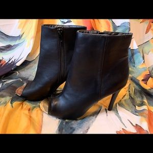 Peep Toe Heeled Booties